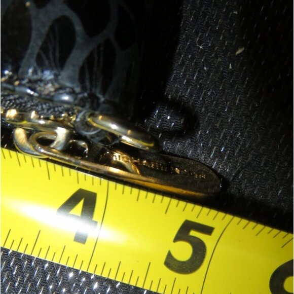 Michael Kors Jet Set Black Python Embossed Leather Zip Around Long Wallet - Picture 9 of 9